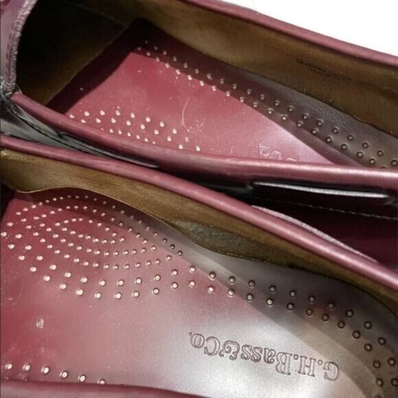 G.H Bass Weejun Men's Kiltie Tassel Loafers Leather Burgundy Size 11B - Picture 7 of 7